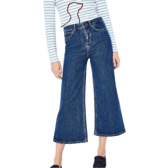 Boden Cropped Wide Leg Jeans R0099-MDN - Picture 10 of 10
